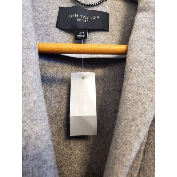 Ann Taylor Petite Wool Blend Blazer In Light Grey Size SP Small Petite - Picture 9 of 9